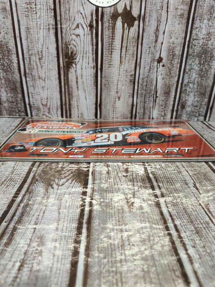 2002 Tony Stewart Winston Cup Champion Booster License Plate Nascar 20 Steel - Picture 9 of 9
